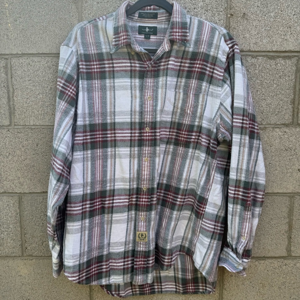 Hunt Club Collection Cotton Flannel Size Large Granola Girl